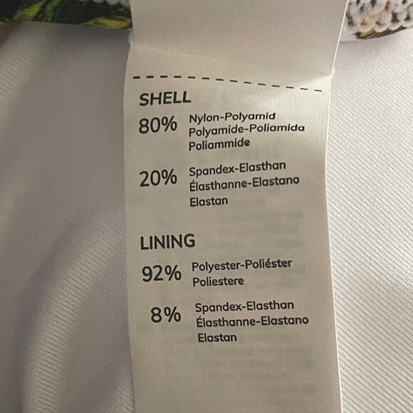 Cupshe Women XL 2 Piece Swimsuit Green Wrap Top Floral High Waist Bikini Lace Up - Picture 7 of 9